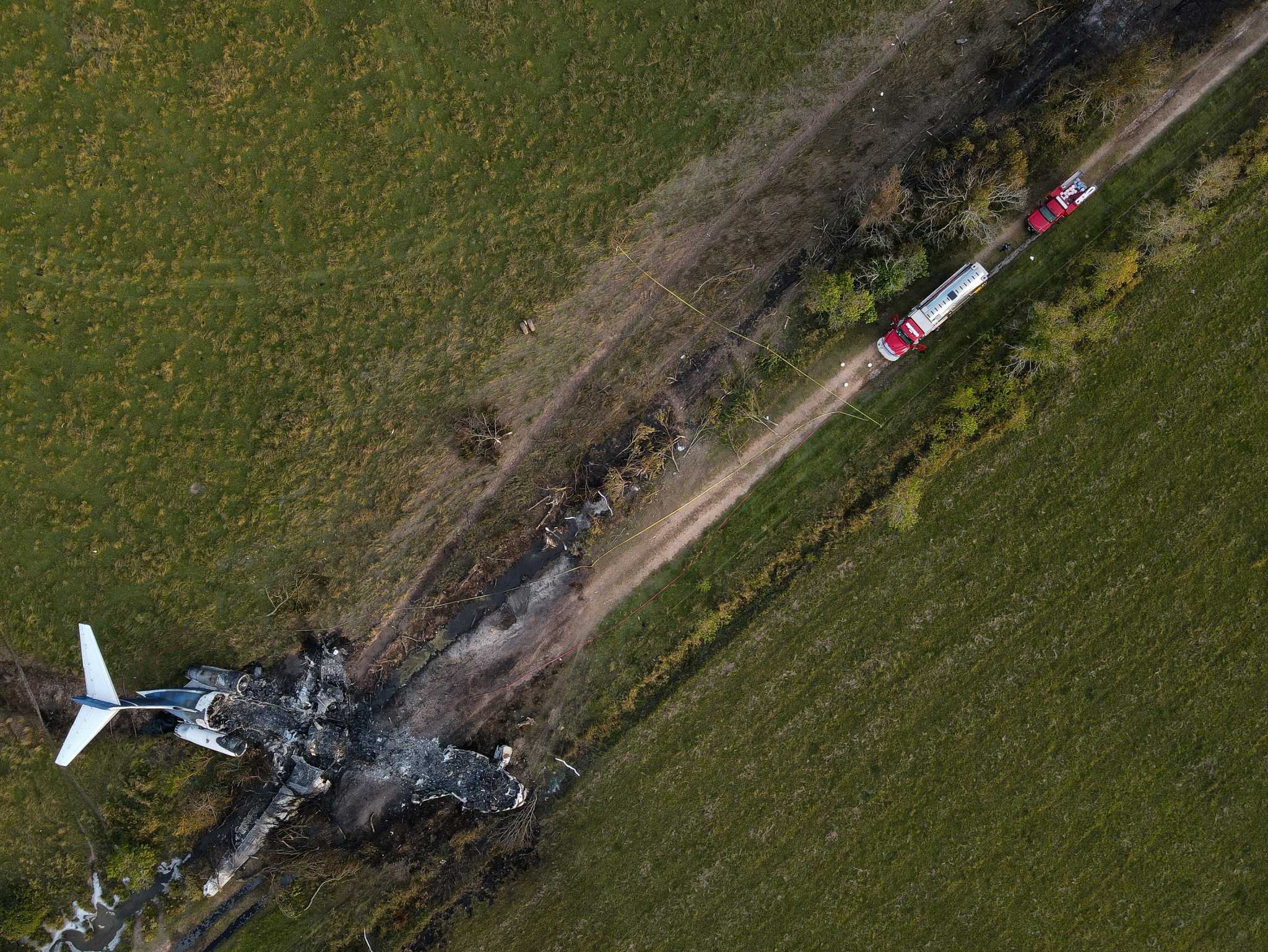 NTSB says machinery jammed on burnt Waller plane’s wings