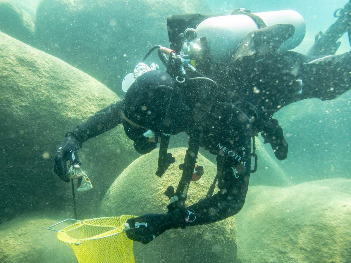 Clean Up the Lake, a nonprofit in Tahoe, has picked up more than 8,000 pounds of trash from below the surface of the water. 