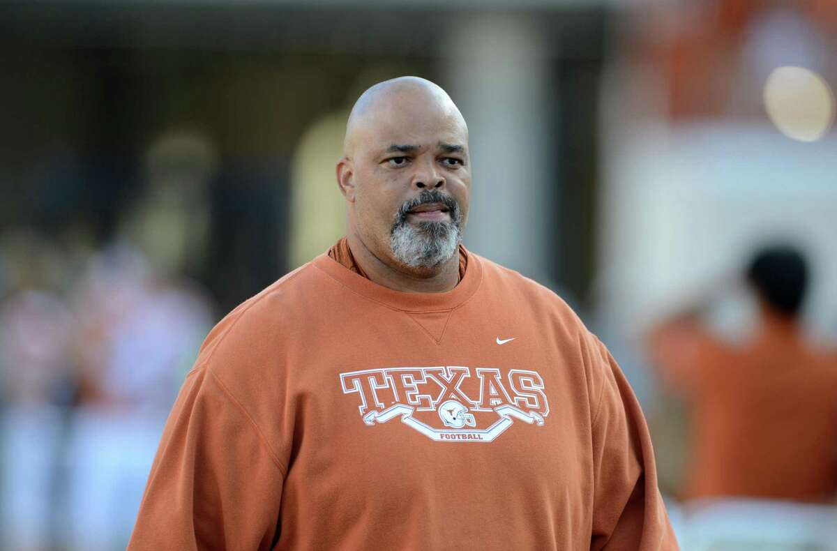 On Tuesday, a viral video started making the rounds showing Texas defensive line coach Bo Davis, pictured, unaware he was being recorded, reaming out a bus full of players following their collective no-show in a 30-7 loss to Iowa State last Saturday.