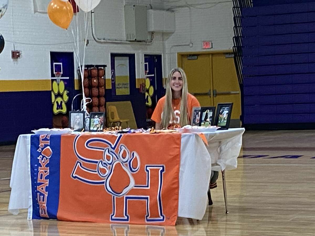 Midland High soccer player Kinsey Hill signed with Sam Houston State on Nov. 10. 