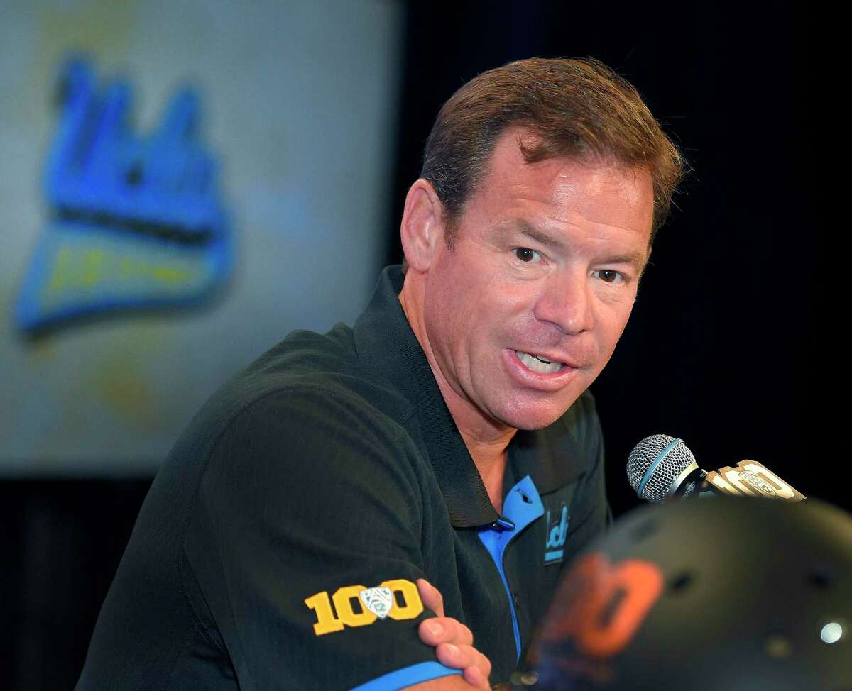 Jim Mora, shown at 2015 Pac-12 Football Media Days, is the new UConn football coach.