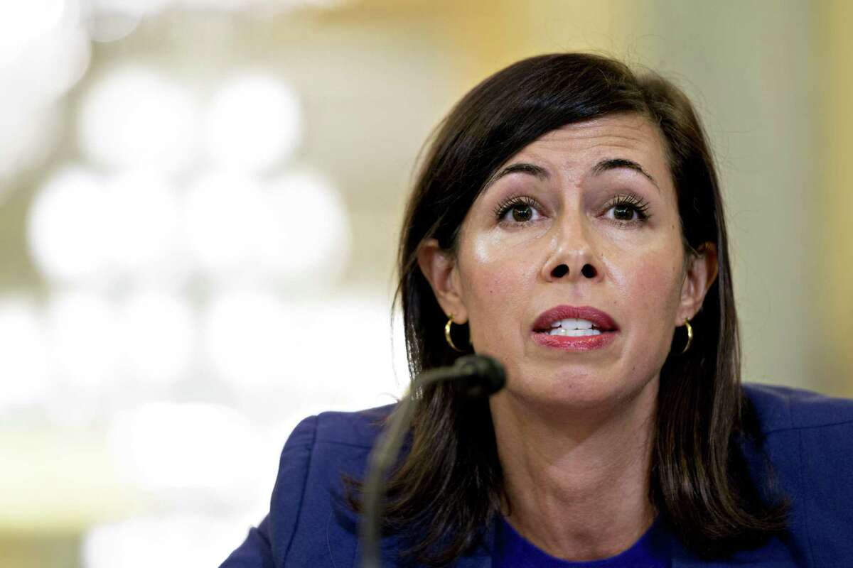 Jessica Rosenworcel, commissioner at the Federal Communications Commission, at a Senate Commerce Committee hearing in Washington on Aug. 16, 2018.