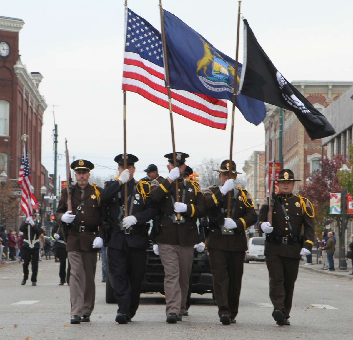 Big Rapids paid tribute to its veterans Thursday, Nov. 11, 2021, with the return of the annual Veterans Day parade. 
