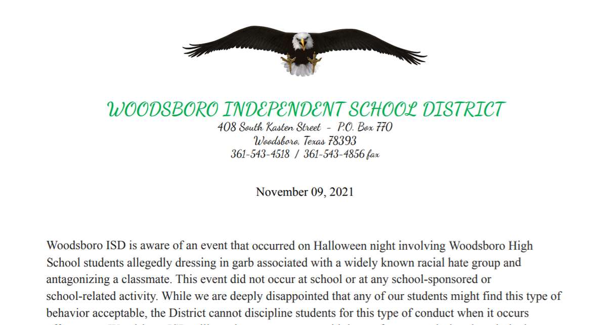 Woodsboro ISD says it can't discipline the students.