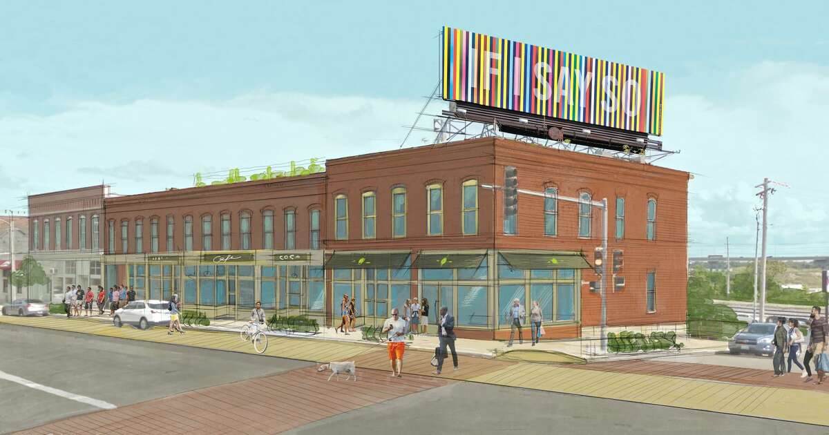 An artist's rendering illustrates plans for Lucas Row in Alton. Officials with AltonWorks on Thursday announced a new name and new plans for the group of buildings in Alton.