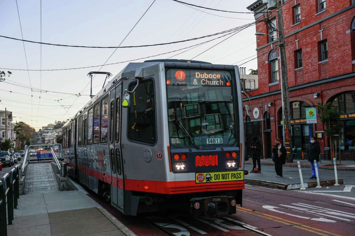 The J-Church Muni Metro train in San Francisco, no longer takes riders to the Market Street Subway. Transportation officials will decide in December whether to keep the truncated route that now stops at Church and Duboce streets.