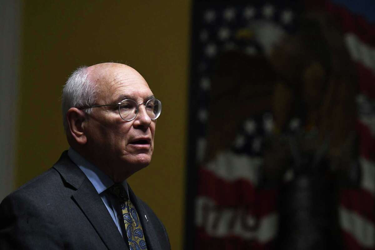 U.S. Rep. Paul Tonko announces limousine reform legislation following the tragic 2018 Schoharie limo crash that claimed 20 on Friday, Nov. 12, 2021, during a press conference at City Hall in Amsterdam, N.Y. The infrastructure legislation included provisions from Tonko?•s SAFE Limos Act (Safety, Accountability, and Federal Enforcement of Limos Act of 2021) and the Take Unsafe Limos Off the Road Act, which were supported by U.S. Rep. Antonio Delgado, Senate Majority Leader Charles Schumer and Sen. Kirsten Gillibrand.