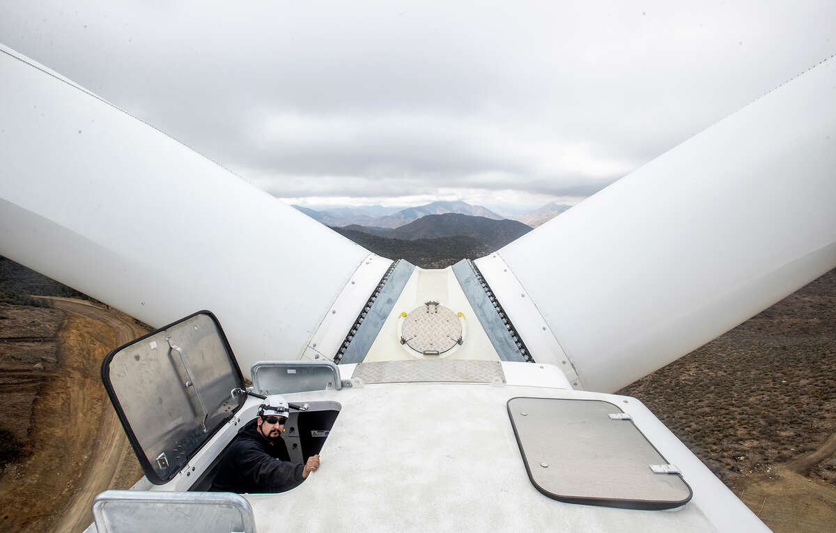 What it’s like to climb a wind turbine that’s powering BART