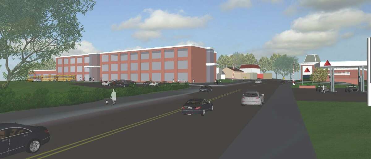 A rendering of the proposed charter school in Danbury.