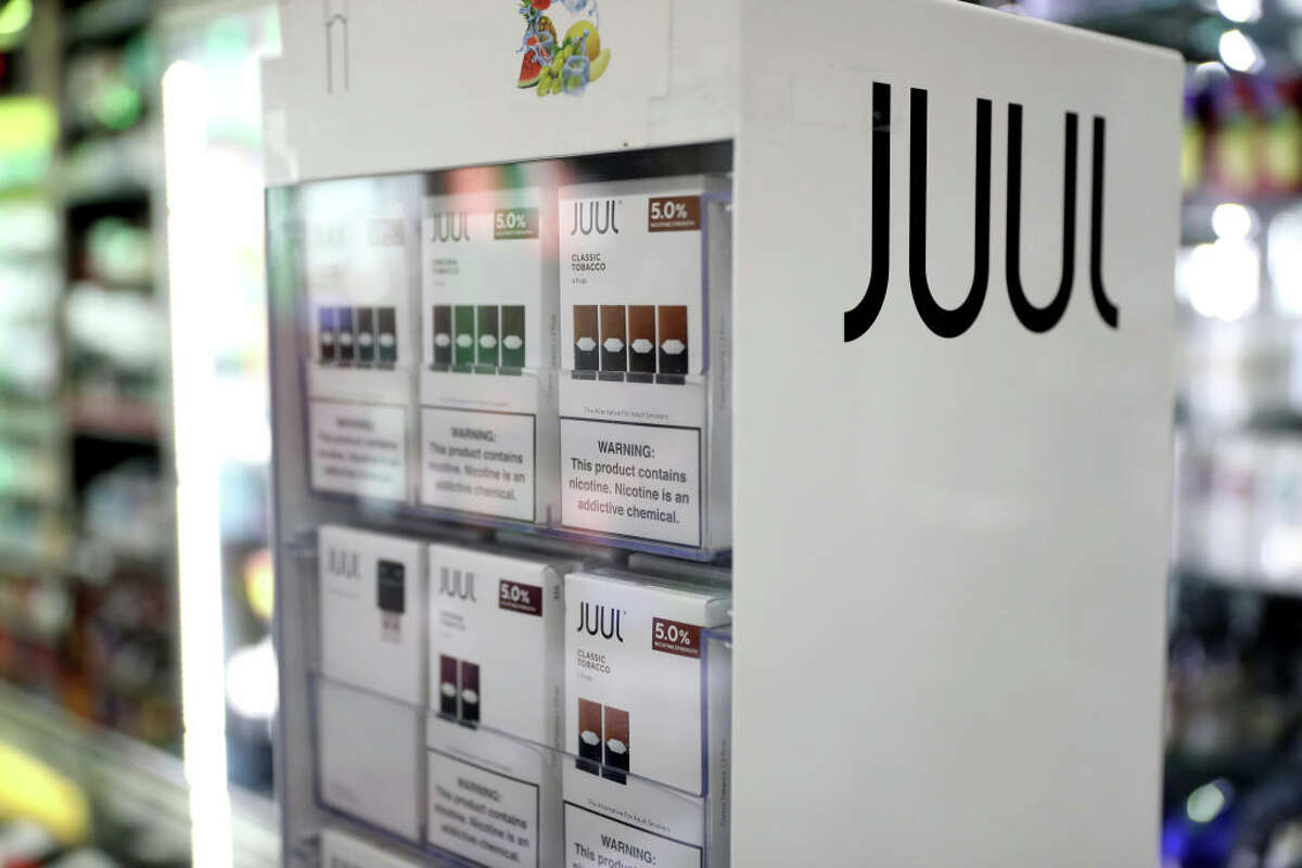 Juul products are displayed. 
