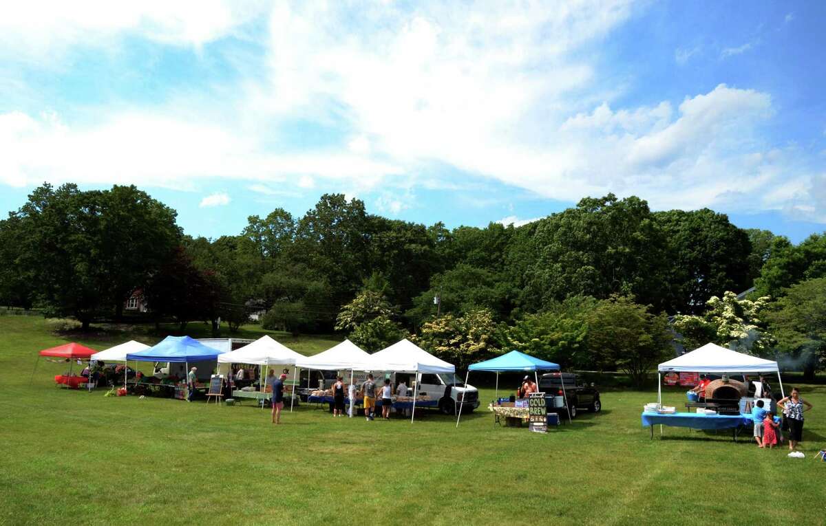 Trumbull Farmer's Market at the Nichols Improvement Association's green in Trumbull, Conn., on Thursday June 22, 2017.