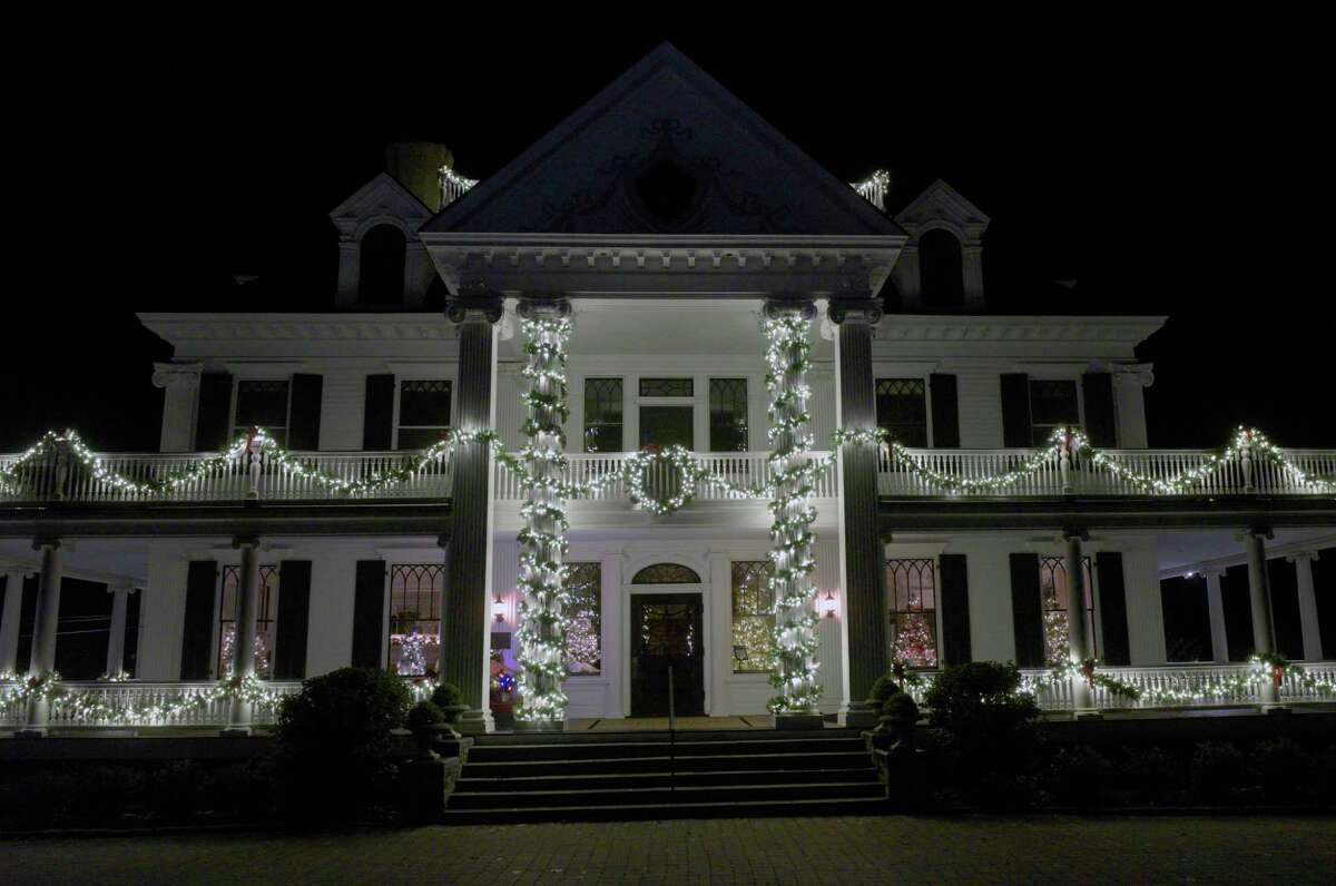 The Lounsbury House is decorated for its annual Tree Festival for the 2021 holiday season. Friday, November 12, 2021, Ridgefield, Conn.