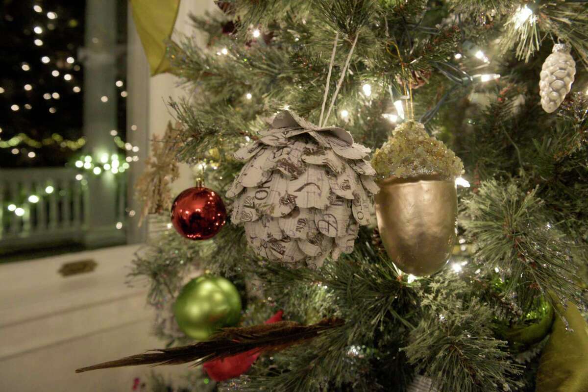 A tree decorated by Confetti Floral Design on display in The Lounsbury House as part of its annual Tree Festival for the 2021 holiday season. Friday, November 12, 2021, Ridgefield, Conn.