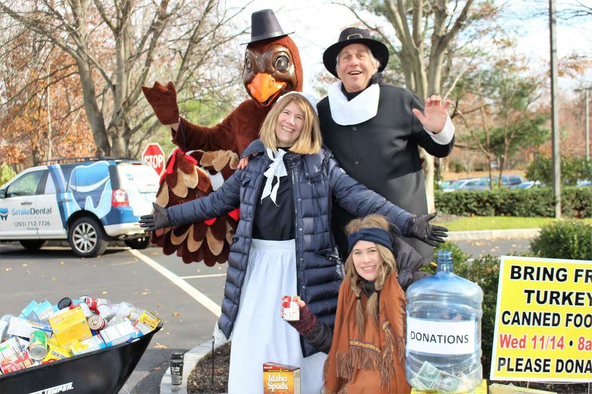 Dr. Bruce Sofferman, owner of Smile Dental Center, his wife, Deborah, and daughter Sophia, along with quite an enthusiastic turkey will be holding their 35th annual Thanksgiving food drive on Wednesday, Nov. 17, from 10 a.m. to 1 p.m. outside his office’s location at 1000 Bridgeport Ave.
