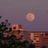A file image of a full moon rising over Hudson River in New York April 2021. 