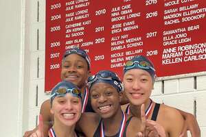 Team laurels, individual titles on line at state swimming championship meets. - Photo