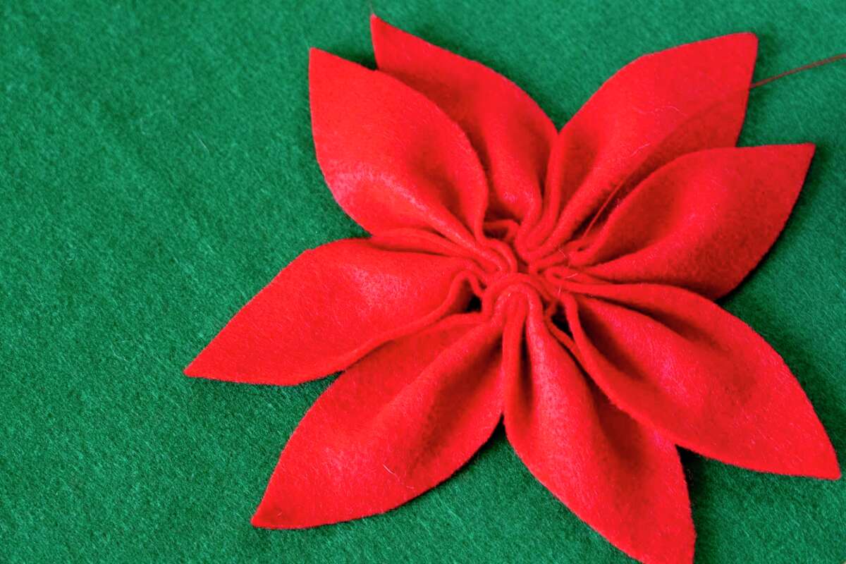 Make your own Christmas tree skirt with wool felt and jingling bells