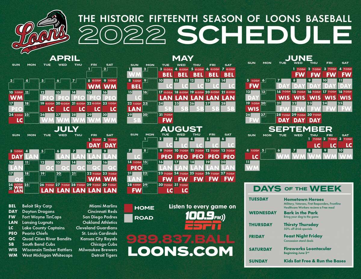 Loons announce 2022 schedule
