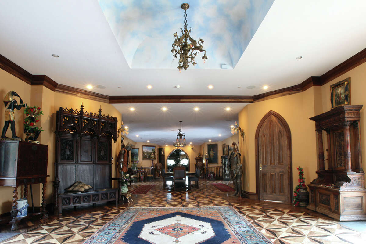 The foyer of the castle property located on 450 Brickyard Road in Woodstock, Conn. 