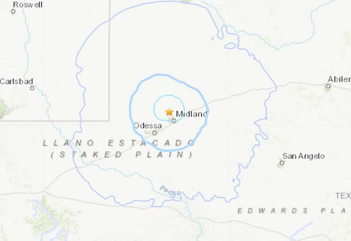 The US Geological Survey reported a 3.6 magnitude earthquake at 2:36 a.m. Tuesday, Nov. 16, 2021 north-northwest of Midland 