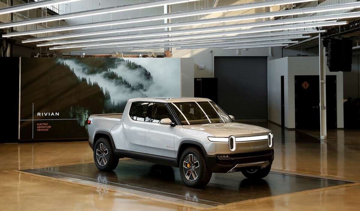 A Rivian R1T is shown at Rivian headquarters in Plymouth, Michigan, in this file photo. The increasing number of electric vehicles on the road will mean firefighters must learn new skills in handling their accidents and fires. 