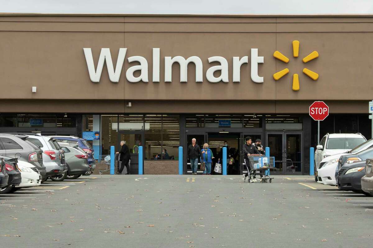 Shoppers leave Walmart on Washington Ave. Ext. on Tuesday, Nov. 16, 2021 in Albany, N.Y. Walmart announced in April 2022 it is offering increased wages for its truck drivers.