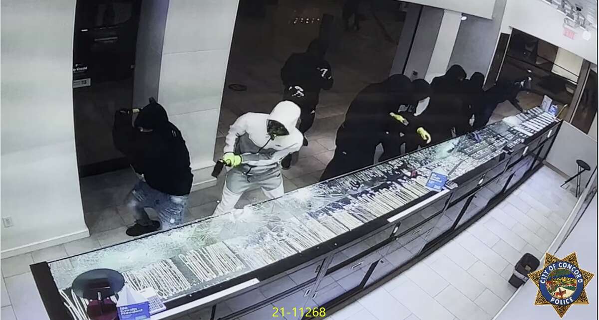 Nine suspects robbed Iceberg Diamonds at the Sun Valley Mall in Concord on Nov. 15, 2021, police said. 