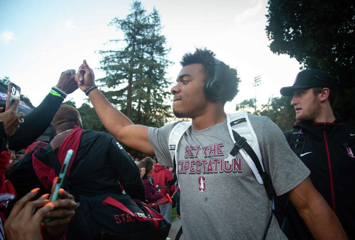 STANFORD, CA - OCTOBER 30: Elijah Higgins before a game between University of Washington and Stanford Football at Stanford Stadium on October 30, 2021 in Stanford, California.
