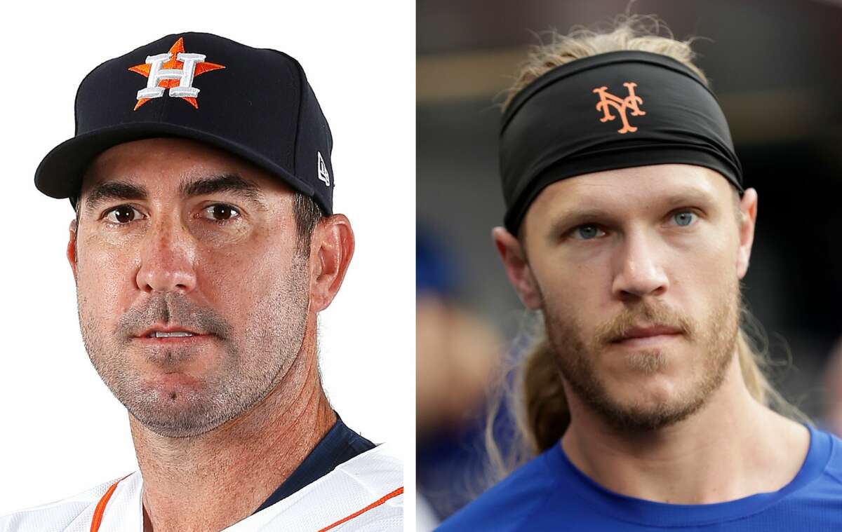 Justin Verlander (left) figures to be able to get at least as good of a deal as the one-year, $21 million deal Noah Syndergaard agreed to with the Angels on Tuesday.