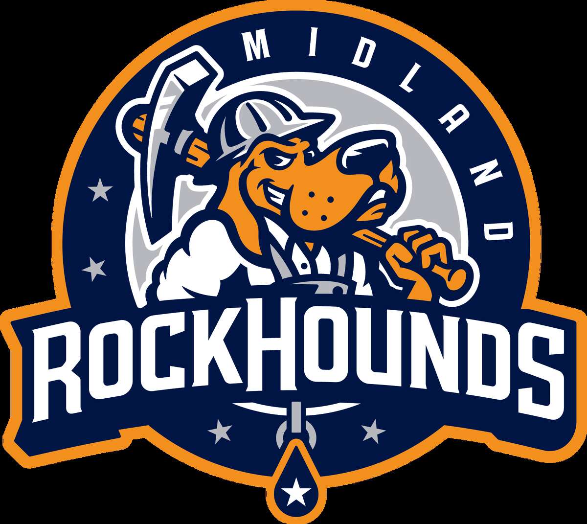 Midland RockHounds logo that was unveiled before the 2022 season. 