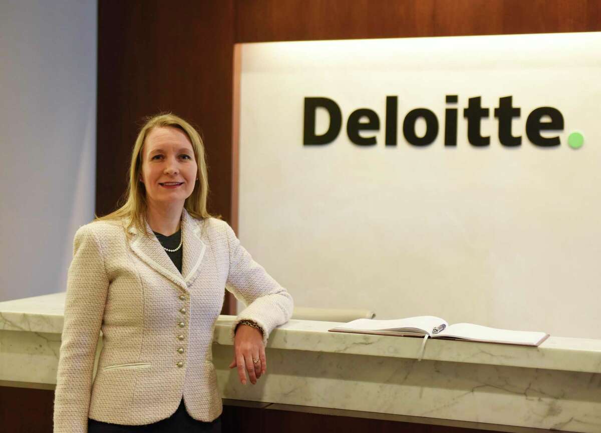 Deloitte Stamford Managing Partner Heather Ziegler stands in the company’s offices at 695 E. Main St., in Stamford, Conn., on March 8, 2018.