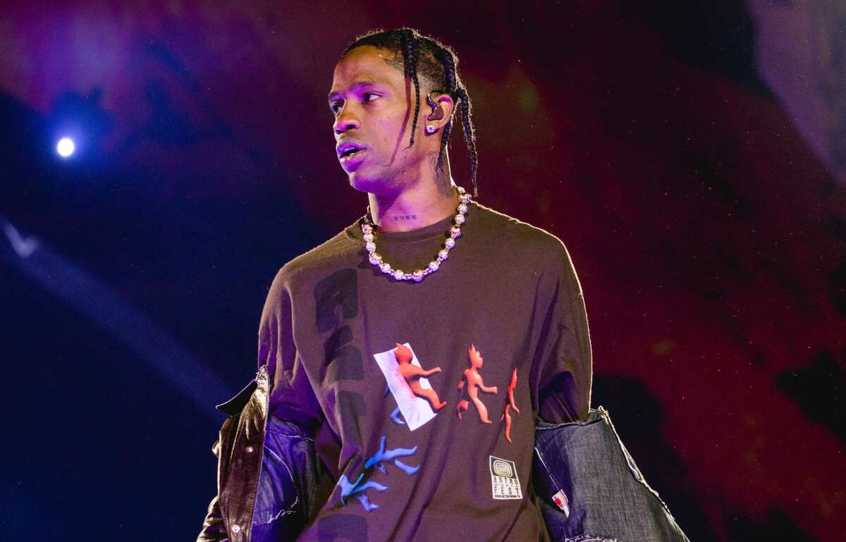 Travis Scott performs onstage during the third annual Astroworld Festival at NRG Park on November 05, 2021 in Houston, Texas.