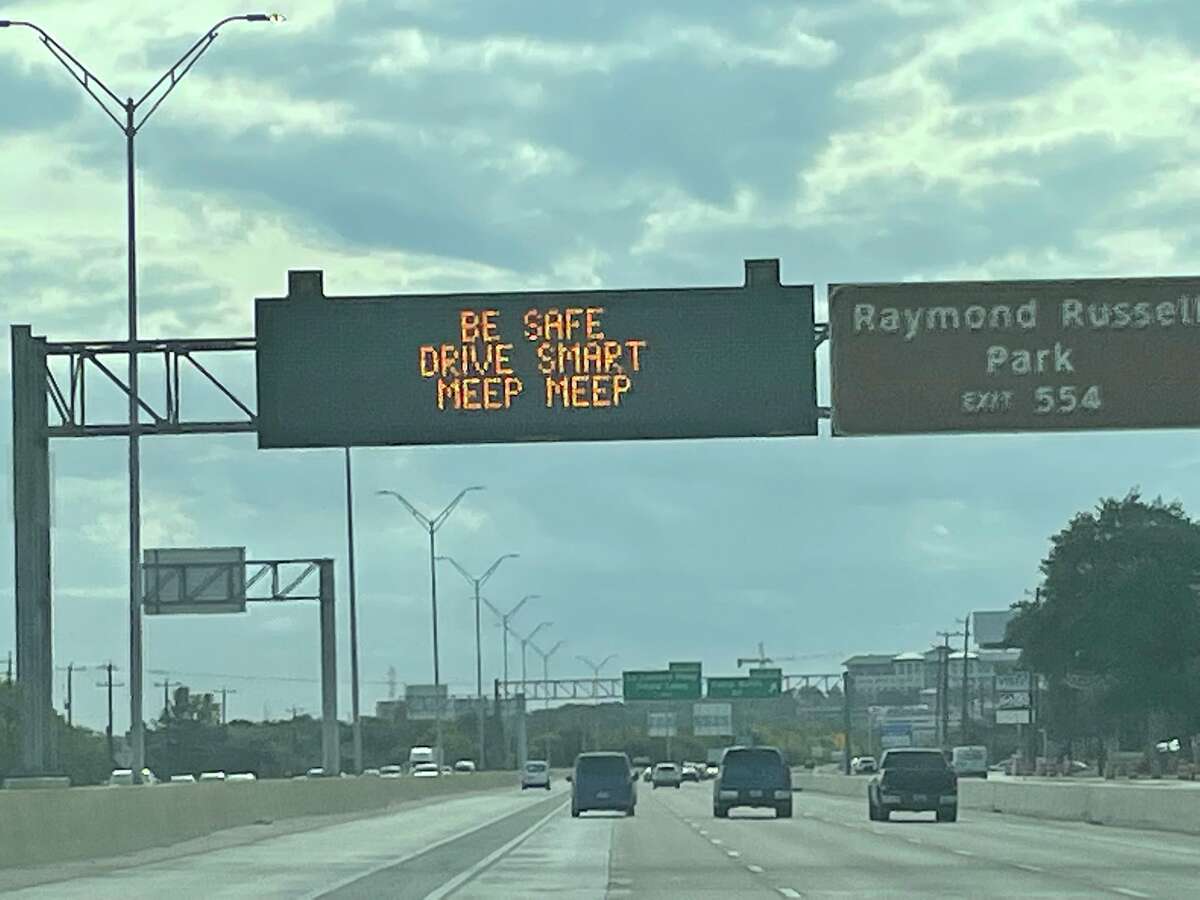 'Bird's Up' and 'meep, meep' are showing up on TxDOT signs across San