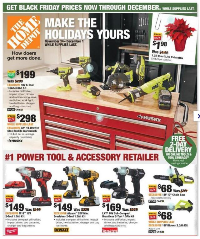 Black Friday ads Home Depot and Lowe's