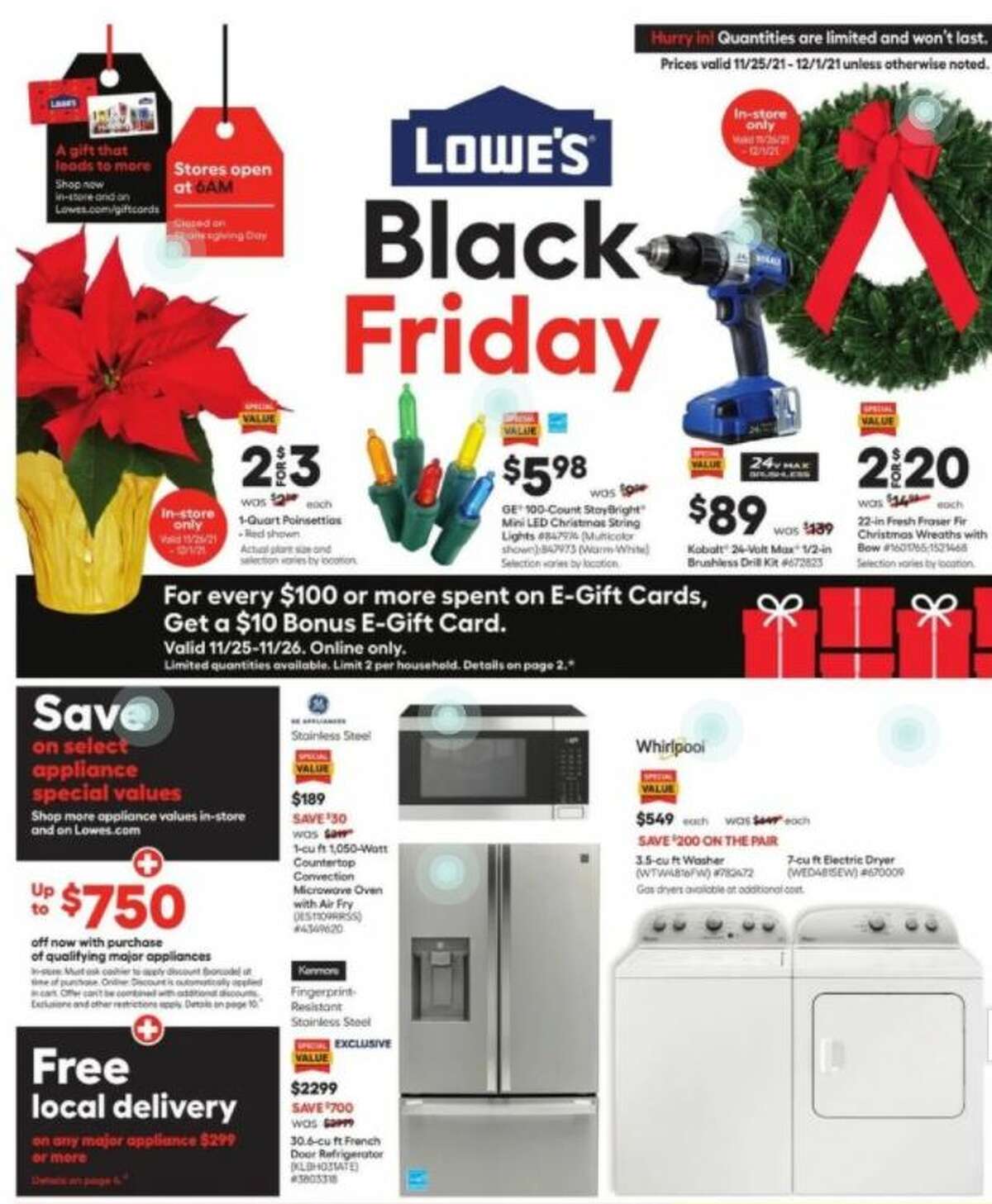 Lowe's Home Improvement Black Friday ad. 