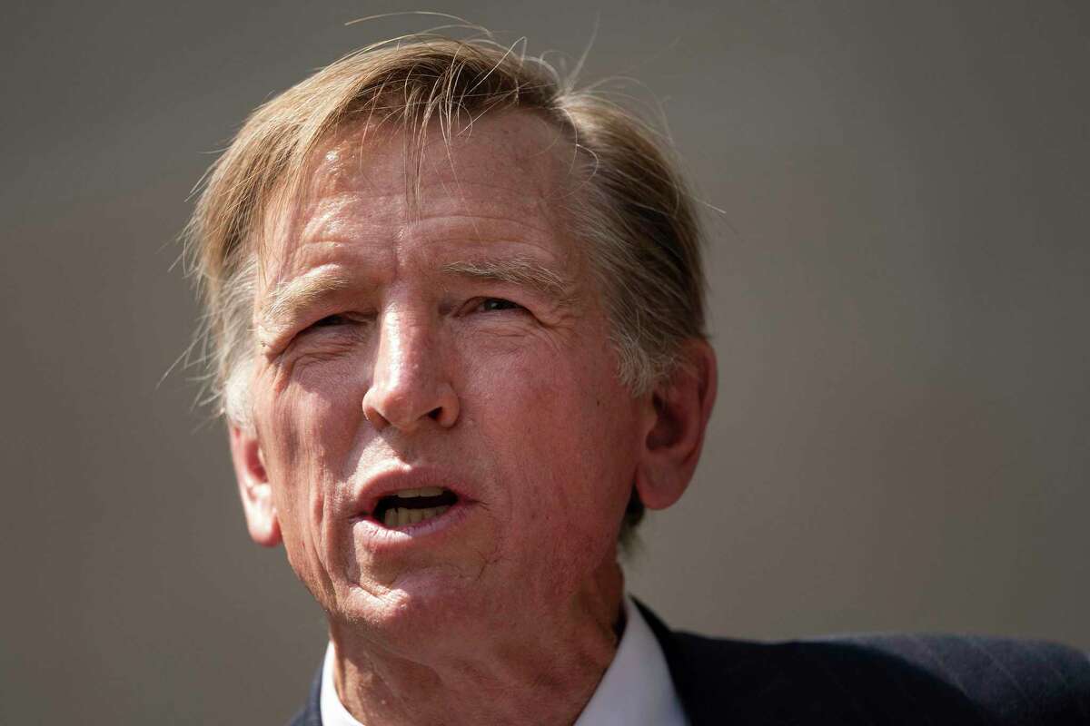 U.S. Rep. Paul Gosar, R-Ariz., speaks during a news conference outside the U.S. Department of Justice on July 27, 2021, in Washington, D.C. (Drew Angerer/Getty Images/TNS)
