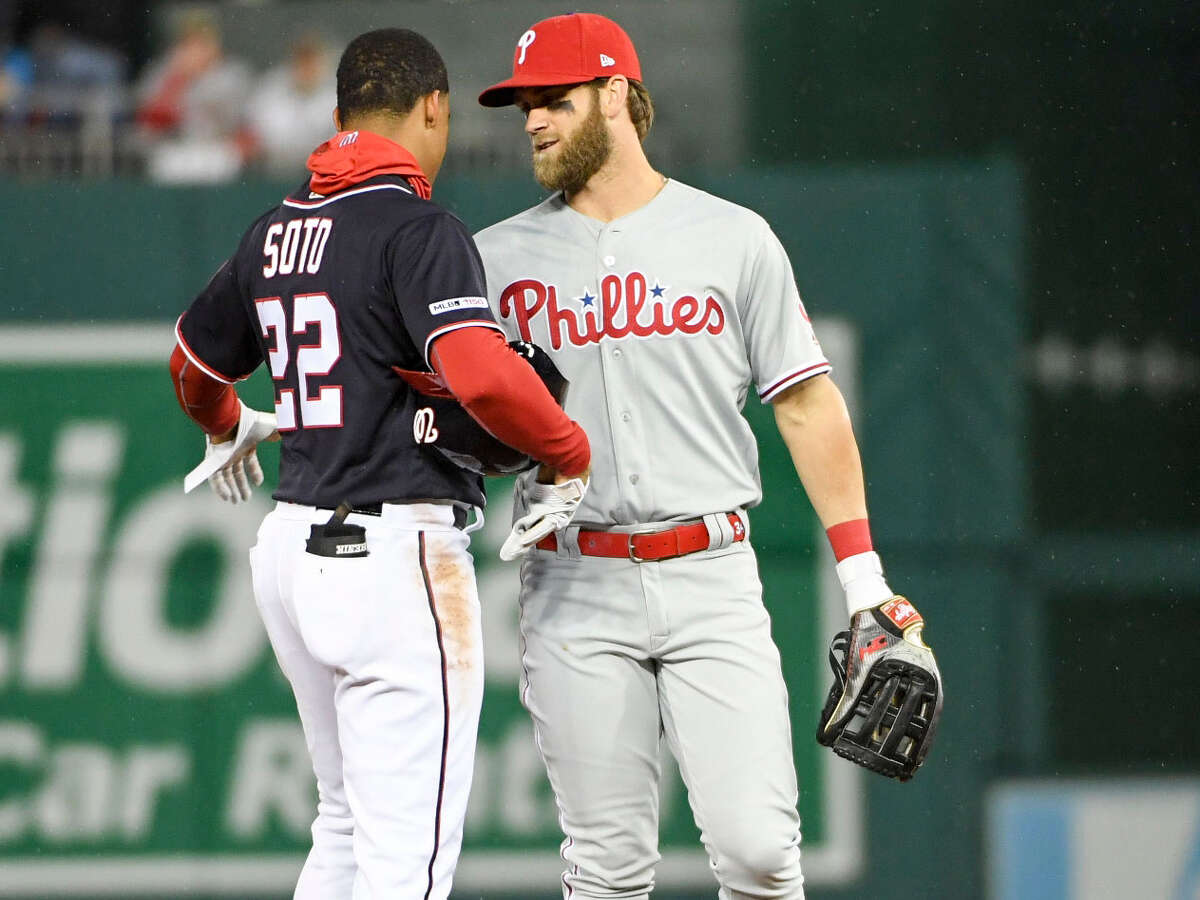 Former teammates Juan Soto (22) and Bryce Harper were both finalists for the NL MVP award.