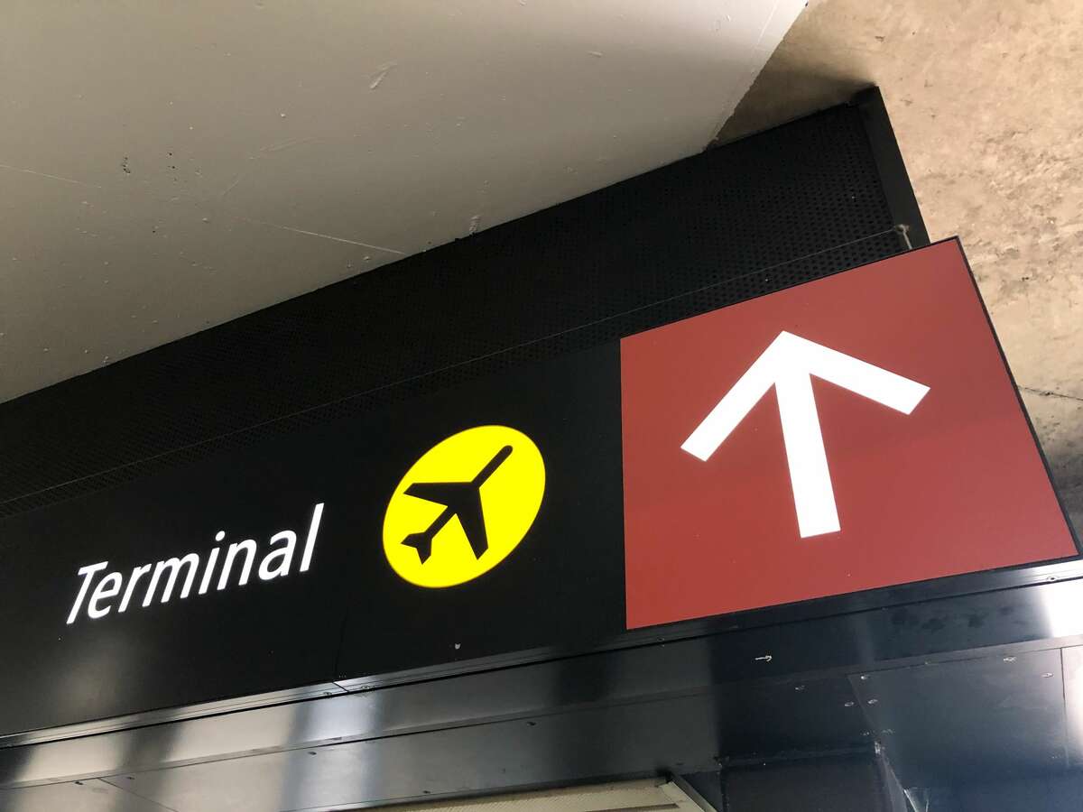Airport terminal sign.