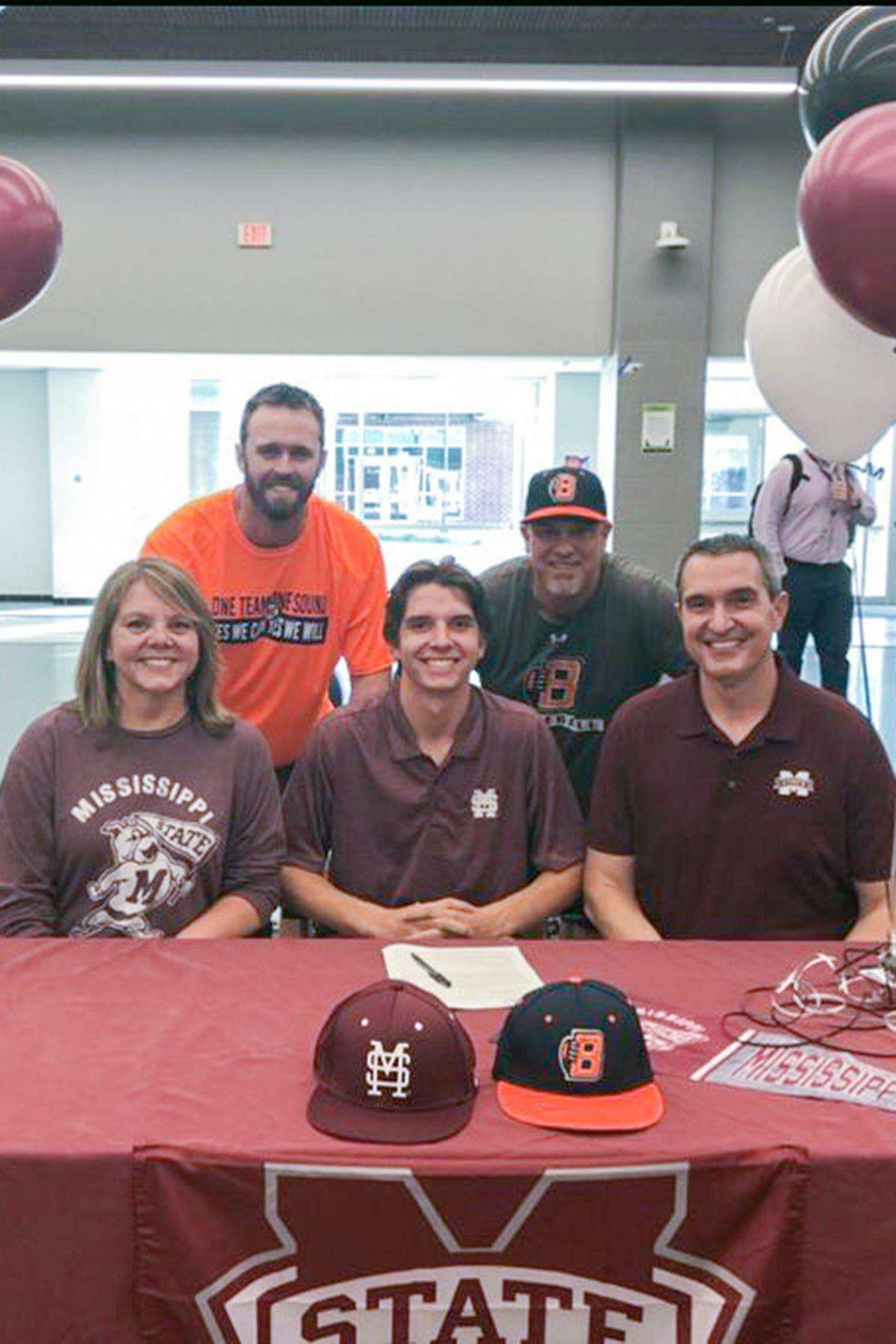 Ryan Williams (center), Bridgeland senior, signed a letter of intent to play baseball at Mississippi State University.