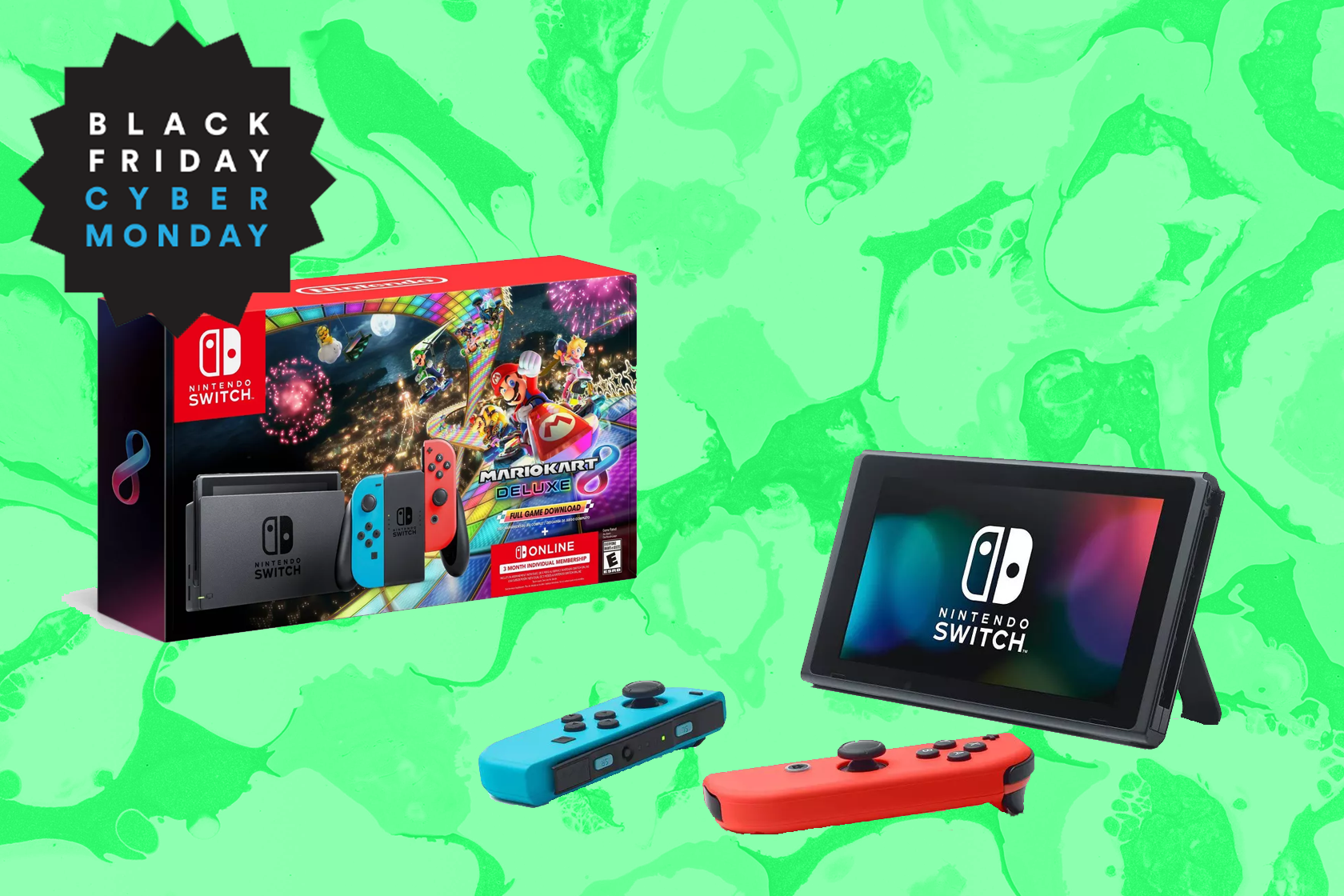 Nintendo Switch Bundle with Mario Kart 8 Deluxe