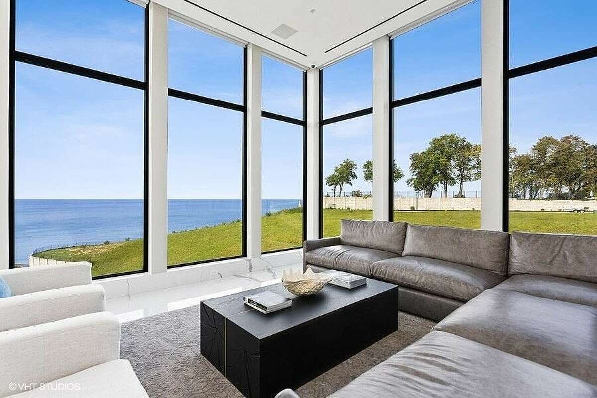 Living area with view of Lake Michigan.