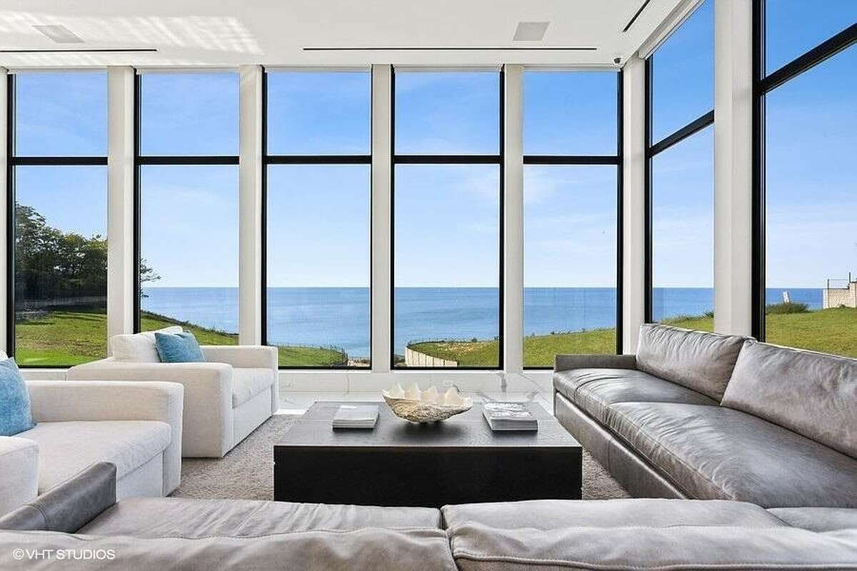 Living area with view of Lake Michigan.