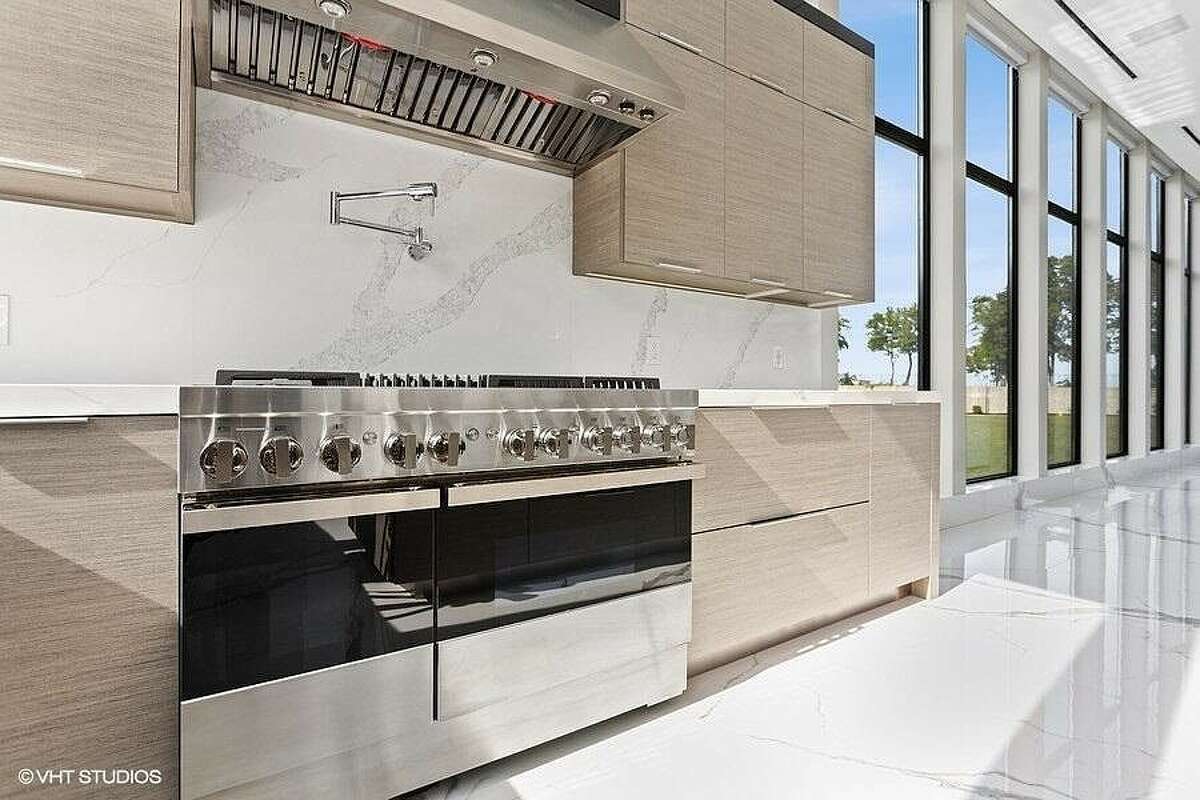 Stove in kitchen area.