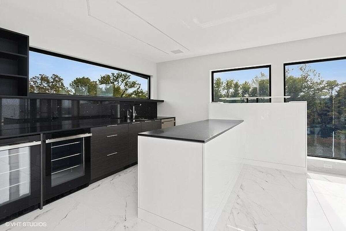 Kitchen area on the upper floor.