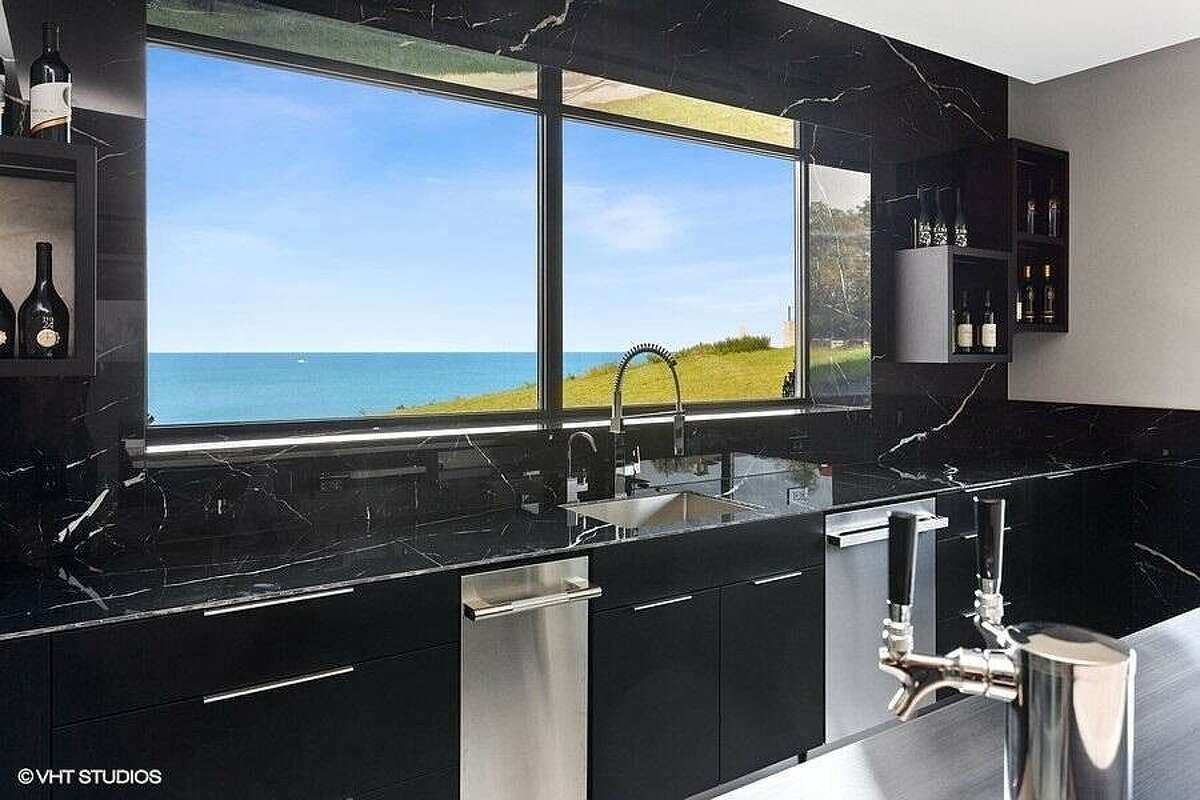 View of Lake Michigan from the bar area.