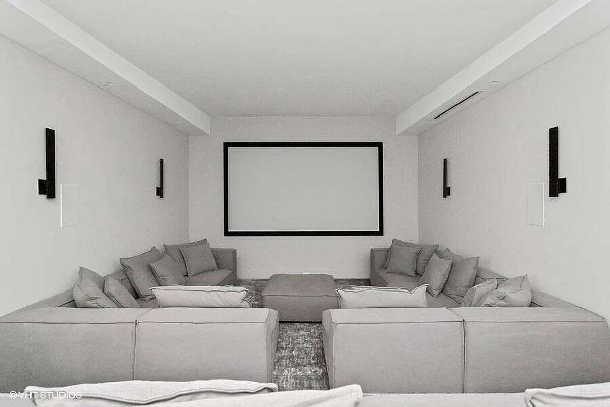 Home theater on the lower level of the house.