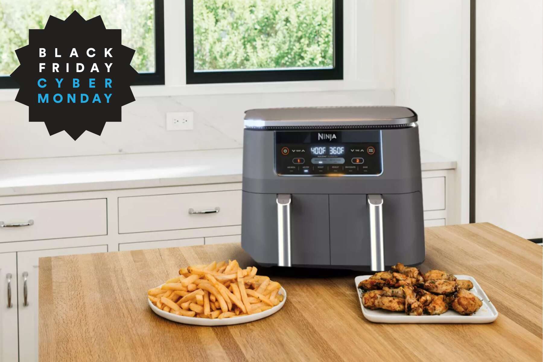 Target has the Ninja Foodi 2-Basket Air Fryer for $129.99