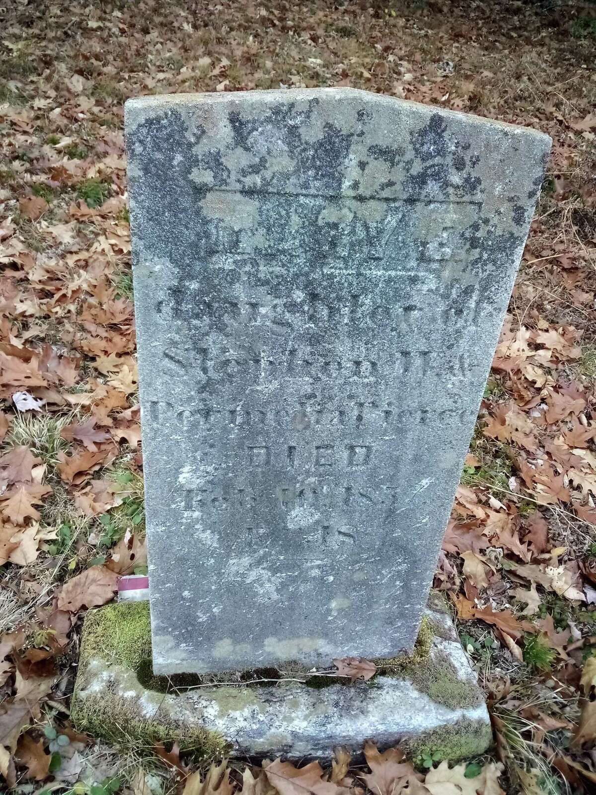 The Danbury Quarter Road cemetery, one of the town's oldest burial sites near Winchester Center, inaccessible, mostly because of the condition of the dirt road, filled with potholes, standing water and deep ruts, as well as steep inclines. Mayor Todd Arcelaschi wants to find a way to record who is buried there, clean up the one-acre property and possibly repair some of the many broken headstones.