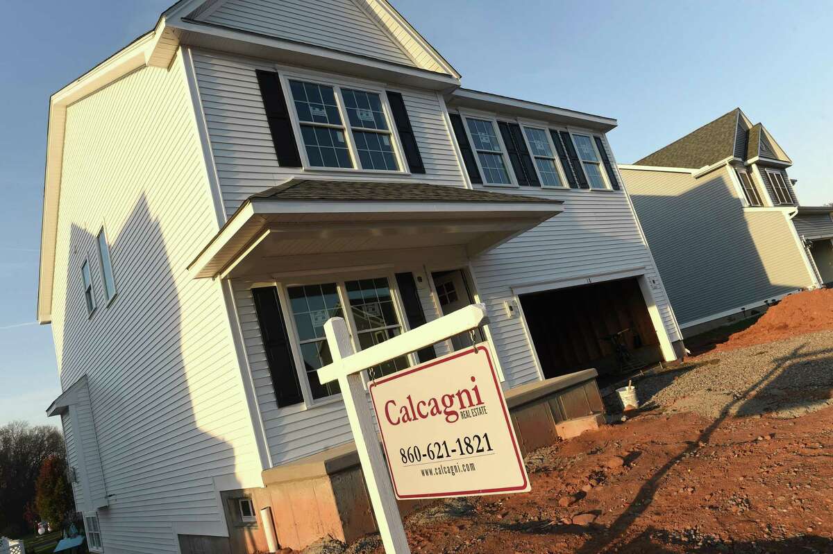 New home construction at Hillcrest Village in Southington photographed on November 18, 2021.