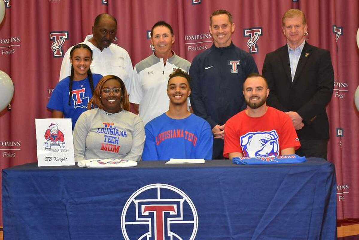 B.B. Knight was among the Tompkins seniors celebrating National Signing Day, Nov. 10 at OTHS. Knight will attend and play basketball for Louisiana Tech University.